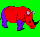 Dibujo Rinoceronte pintado por MARCOS