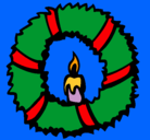Dibujo Corona de navidad II pintado por pepa