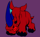 Dibujo Rinoceronte II pintado por acaman