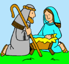 Dibujo Adoran al niño Jesús pintado por pipelonchi