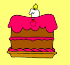 Dibujo Pastel de cumpleaños pintado por sachak
