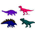Dibujo Dinosaurios de tierra pintado por alfaro