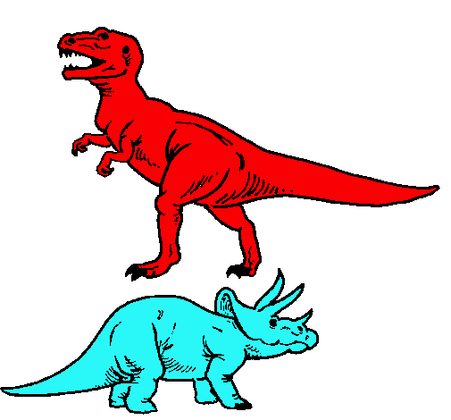 Triceratops y tiranosaurios rex