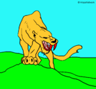 Dibujo Tigre con afilados colmillos pintado por juancarlos