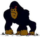 Dibujo Gorila pintado por g-unit