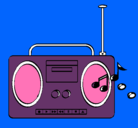 Dibujo Radio cassette 2 pintado por rositafresita