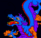 Dibujo Dragón japonés pintado por dragon