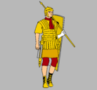 Dibujo Soldado romano pintado por magick