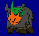 Dibujo Rinoceronte pintado por raul