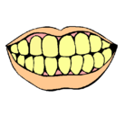 Dibujo Boca y dientes pintado por Sargento