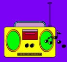 Dibujo Radio cassette 2 pintado por lis28