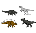 Dibujo Dinosaurios de tierra pintado por Hugo 