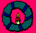 Dibujo Corona de navidad II pintado por emiliaf