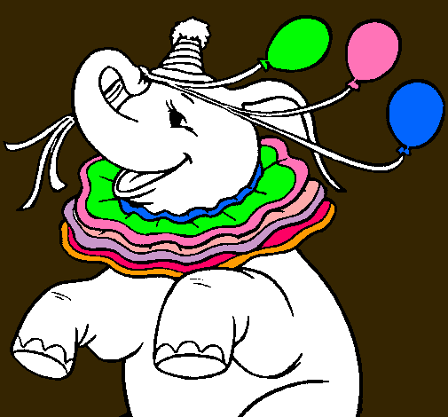 Elefante con 3 globos