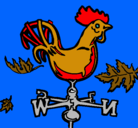 Dibujo Veletas y gallo pintado por krol