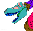 Dibujo Esqueleto tiranosaurio rex pintado por CANDE_DUL