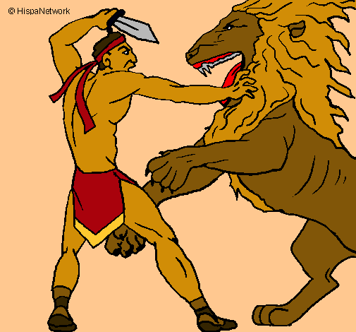 Gladiador contra león