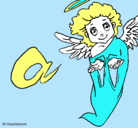 Dibujo Ángel pintado por mimis