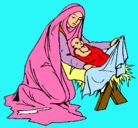 Dibujo Nacimiento del niño Jesús pintado por karime