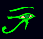 Dibujo Ojo Horus pintado por amalia