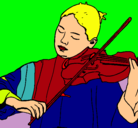 Dibujo Violinista pintado por ANALIA