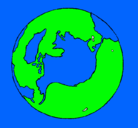 Dibujo Planeta Tierra pintado por eluen