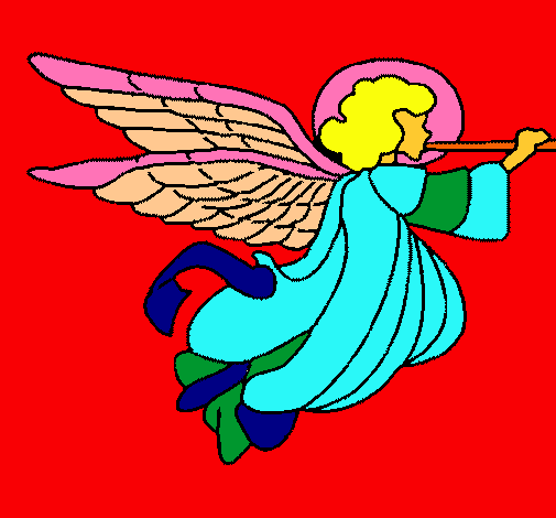 Dibujo Ángel con grandes alas pintado por guillem
