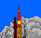 Dibujo Lanzamiento cohete pintado por fjnfjcvjbnv
