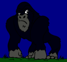 Dibujo Gorila pintado por ERIC