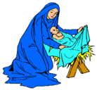 Dibujo Nacimiento del niño Jesús pintado por livehorses