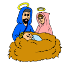 Dibujo Natividad pintado por yolver