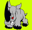 Dibujo Rinoceronte II pintado por grrrrrrrrrrrrrr
