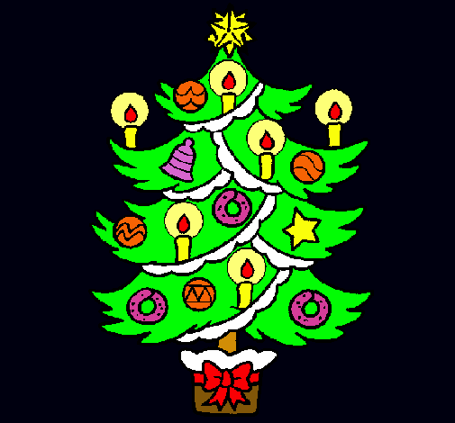 Árbol de navidad con velas