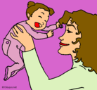 Dibujo Madre con su bebe pintado por Mariana962