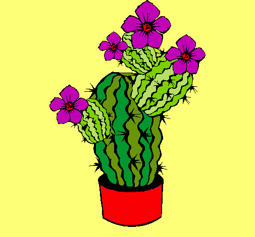Dibujo Flores de cactus pintado por tosande