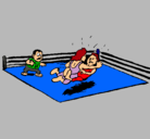 Dibujo Lucha en el ring pintado por hectorm
