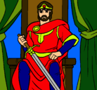 Dibujo Caballero rey pintado por madruken