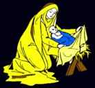 Dibujo Nacimiento del niño Jesús pintado por zabdiel