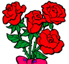 Dibujo Ramo de rosas pintado por aeta