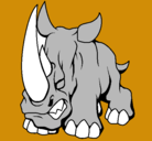 Dibujo Rinoceronte II pintado por moises