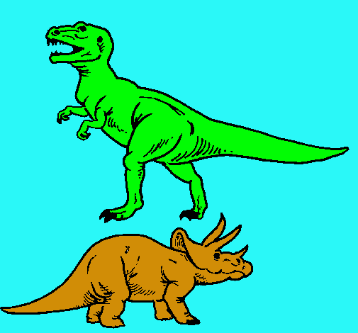 Triceratops y tiranosaurios rex