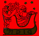 Dibujo Papa Noel en su trineo pintado por jguadal
