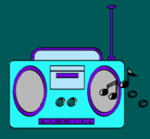 Dibujo Radio cassette 2 pintado por yosoy