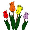 Dibujo Tulipanes pintado por yenni