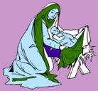 Dibujo Nacimiento del niño Jesús pintado por xiomarita