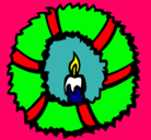 Dibujo Corona de navidad II pintado por peluche