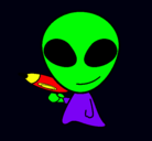 Dibujo Alienígena II pintado por extraterestre
