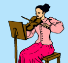Dibujo Dama violinista pintado por luxz