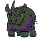 Dibujo Rinoceronte pintado por josue4