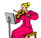Dibujo Dama violinista pintado por maura